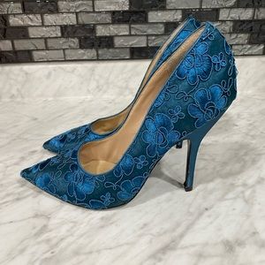 Blue Flower Heels